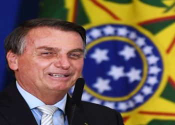 Jair Bolsonaro durante cerimônia no dia 24 de fevereiro de 2021 (EVARISTO SA/AFP via Getty Images))