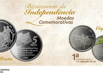O Banco Central lançou duas moedas comemorativas do Bicentenário da Proclamação da Independência.
