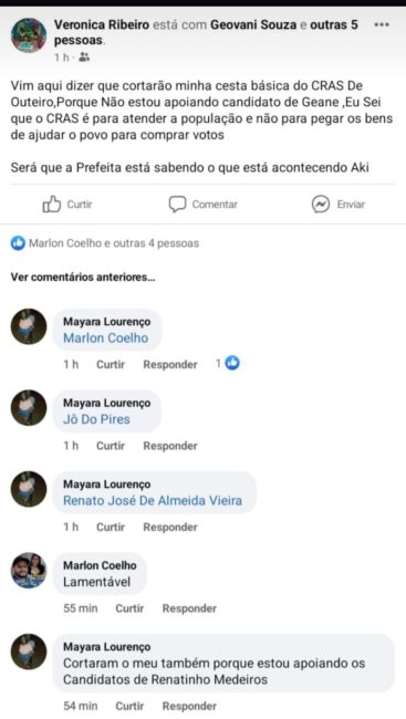 Internautas denunciam coação em Cardoso Moreira-RJ