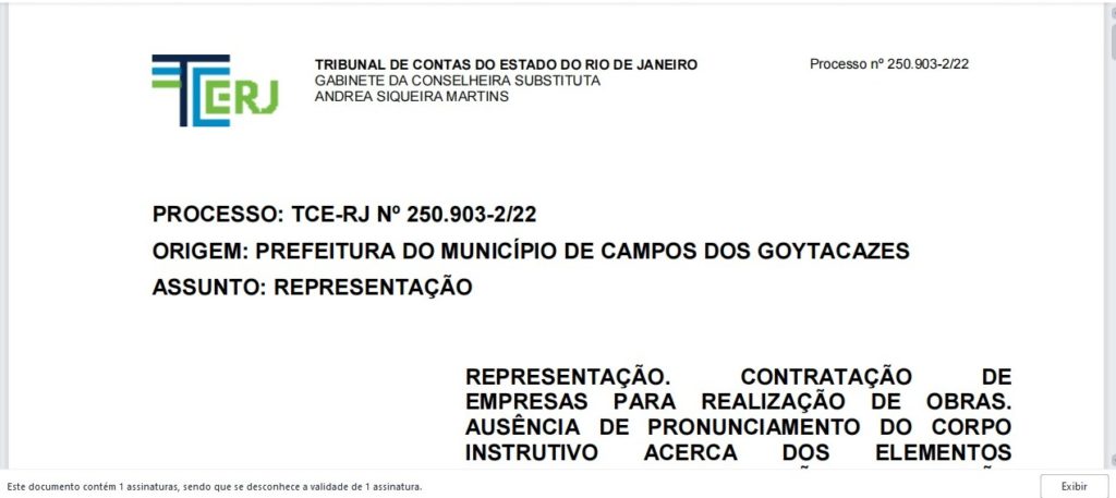 TCE-RJ manda paralisar obras do Bairro Legal em Campos-RJ