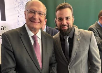 Caio Vianna e Geraldo Alckmin: encontro no Congresso Nacional