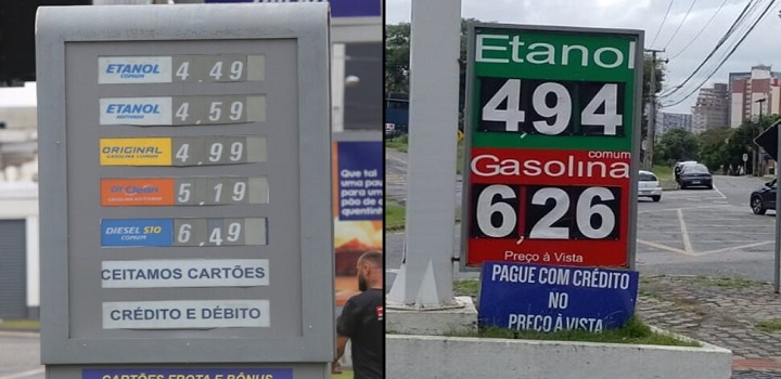 aumento do preço da gasolina