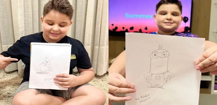 e José Renato Caliari menino autista