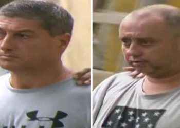 Ronnie Lessa e Élcio Queiroz vão a audiência de custódia — Foto: Reprodução/TV Globo