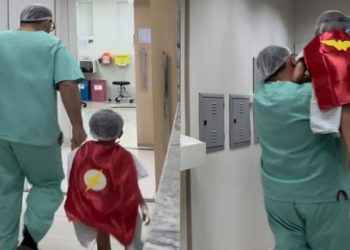 Médico viraliza ao transformar crianças em super-heróis durante ida à cirurgia
