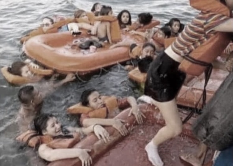 Naufrágio no rio Tapajós, na tarde esta sexta (29). Estudantes da Ufopa estavam na embarcação