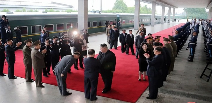 Trem blindado atravessa Rússia com Kim Jong-Un para reunião com Putin