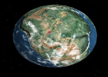 Um supercontinente poderia elevar as temperaturas globais a níveis nunca vistos desde a era do Permiano-Triássico, há 260 milhões de anos, quando mais de 90% das espécies foram erradicadas — Foto: Reprodução