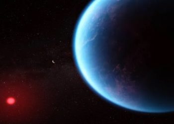 Ilustração do planeta K2-18 b, onde a Nasa pode ter detectado sinais de vida — Foto: Divulgação/Nasa
