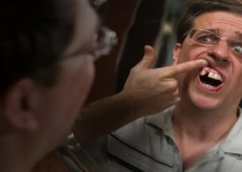 Cena de 'Se Beber Não Case', em que Stu percebe o dente perdido. — Foto: Reprodução