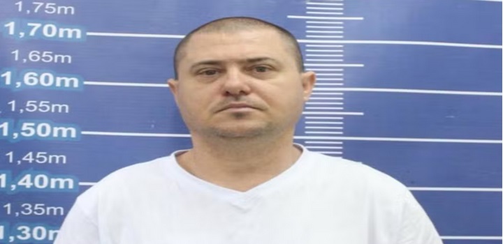 Miliciano Zinho após dar entrada no sistema penitenciário do Rio — Foto: Reprodução