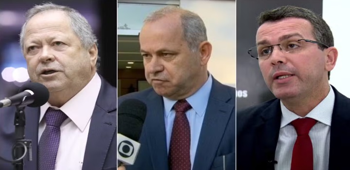 Chiquinho Brazão, Domingos Brazão e Rivaldo Barbosa, acusados de mandar matar Marielle Franco — Foto: Reprodução