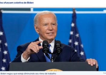 Gafes ofuscam coletiva de Biden