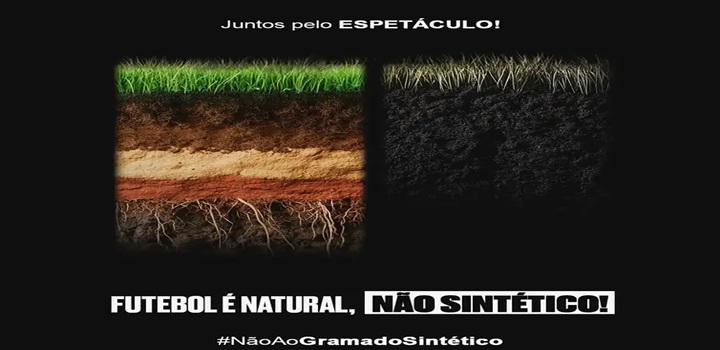 Jogadores fazem campanha nas redes sociais contra gramados sintéticos