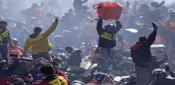 greve dos motoboys entregadores de aplicativos