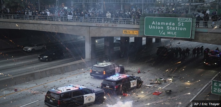 protestos na california e los angeles