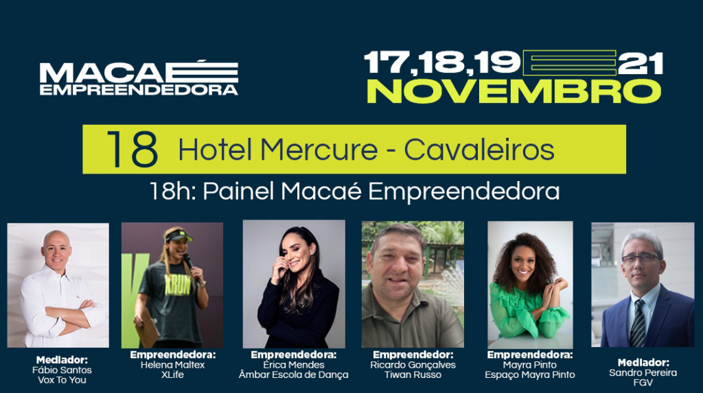 Evento da Semana Macaé Empreendedora reúne nomes de destaque do setor empresarial e criativo para trocar experiências e fortalecer redes de negócio.