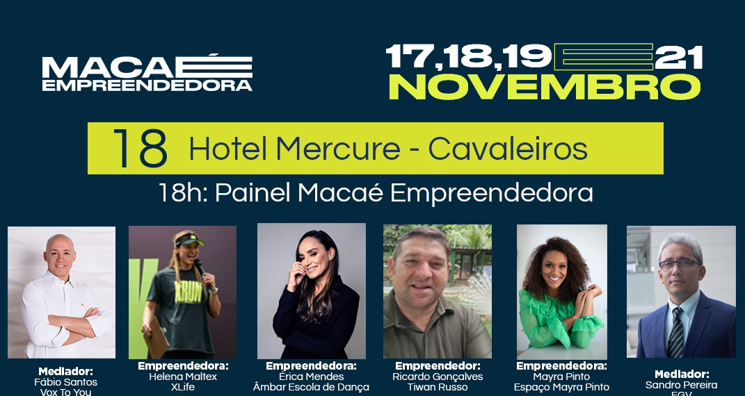 Evento da Semana Macaé Empreendedora reúne nomes de destaque do setor empresarial e criativo para trocar experiências e fortalecer redes de negócio.