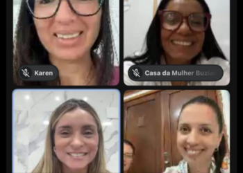 A Secretaria da Mulher de Búzios apresentou a experiência local em políticas de proteção, acolhimento e capacitação de mulheres para representantes de São José do Rio Pardo, em reunião online.