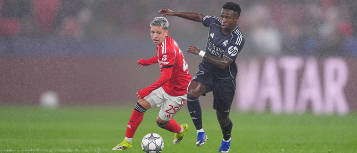 Real Madrid vence o Benfica com gol de Vinicius Júnior e avança na Champions League