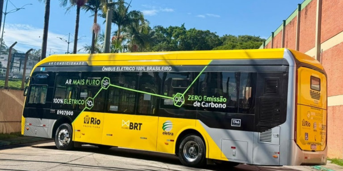 BRT do Rio inicia testes com ônibus elétrico nacional e acelera transição para transporte sustentável