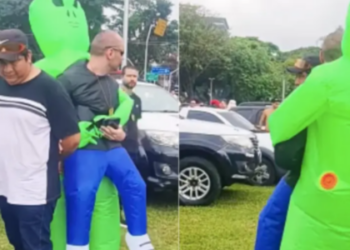 Polícia usa fantasias de ET para agir em bloco de Ivete Sangalo em São Paulo