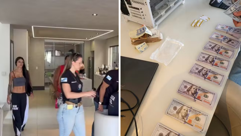 Durante a segunda fase da Operação Desfortuna, a Polícia Civil apreendeu objetos na casa de Bia Miranda. Influenciadora afirma que materiais tinham uso artístico e não criminoso.