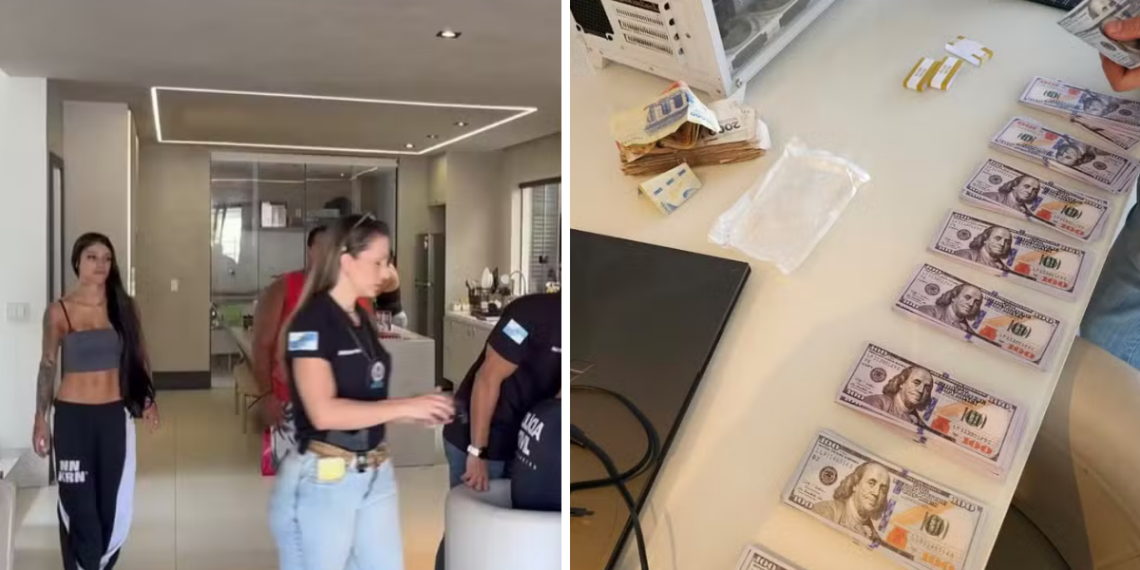 Durante a segunda fase da Operação Desfortuna, a Polícia Civil apreendeu objetos na casa de Bia Miranda. Influenciadora afirma que materiais tinham uso artístico e não criminoso.