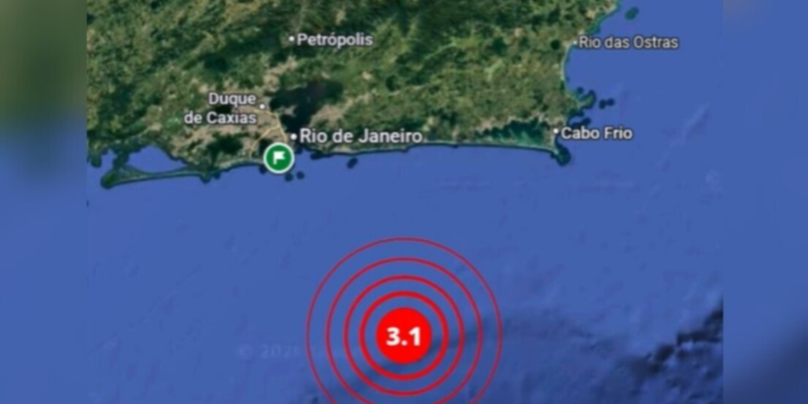 Litoral do Rio de Janeiro registra quatro tremores no mar em 24 horas, segundo a Rede Sismográfica Brasileira. Eventos tiveram baixa magnitude e não foram sentidos.