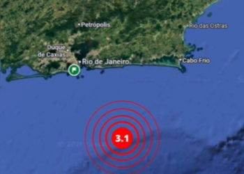 Litoral do Rio de Janeiro registra quatro tremores no mar em 24 horas, segundo a Rede Sismográfica Brasileira. Eventos tiveram baixa magnitude e não foram sentidos.