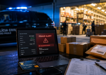 Fraude digital em plataforma online é investigada pela Polícia Civil de São Paulo; esquema usava pagamentos e estornos contestados.