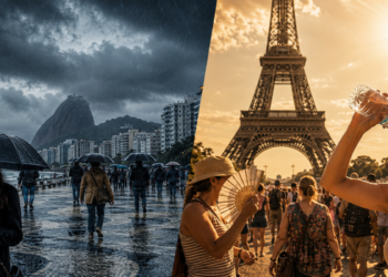 Onda de calor na Europa provoca fechamento de escolas, mudanças no turismo e alertas máximos em cidades italianas.