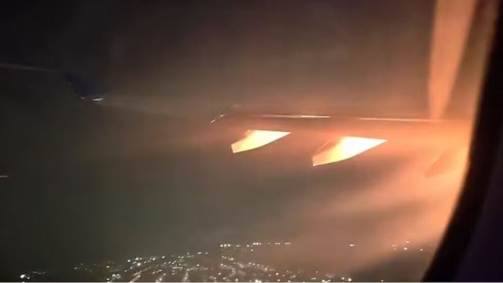 Avião da Delta com 286 pessoas a bordo voltou a Guarulhos após motor pegar fogo durante a decolagem. Passageiros e tripulantes não ficaram feridos.