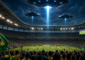 Relato de uma vidente sobre suposta invasão alienígena em jogo do Brasil na Copa volta a repercutir nas redes sociais após internautas associarem a história a filme lançado em 2021, embora não exista confirmação do caso.