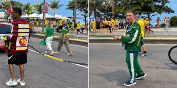 Polícia Civil investiga vídeo de homem negro conduzido por corrente durante ato pró-Flávio Bolsonaro no Rio. Ministério da Igualdade Racial pede apuração.