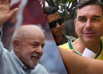Pesquisa PoderData/Aya mostra Flávio Bolsonaro com 53% dos votos válidos contra 47% de Lula na primeira rodada após o primeiro turno.